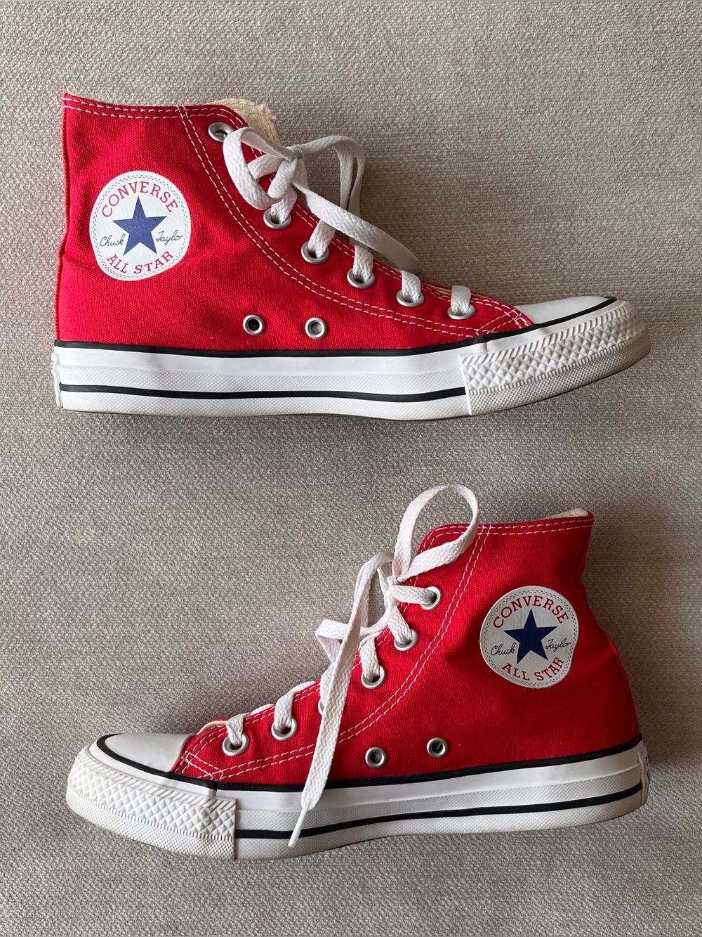 Converse Chuck Taylor All Star Classic Red High Top Sneakers Unisex Women’s 6.5